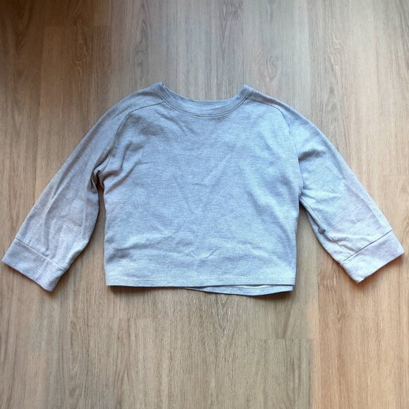 Varley Crewneck Oversized Cotton Blend Sweatshirt Size M in Grey - Picture 1 of 5